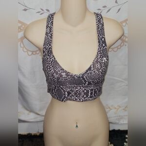 EUC Varley Snakeskin Print Performance First Sports Bra Size Medium